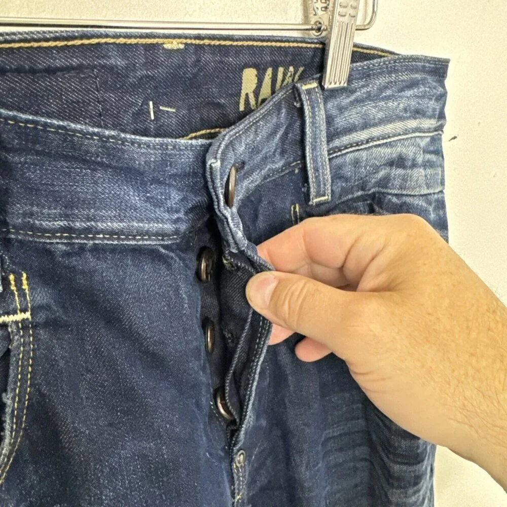 G‎ Star Men 27X32 New Radar Tapered Dark Wash Blue Jeans GS01 3301 100% Cotton